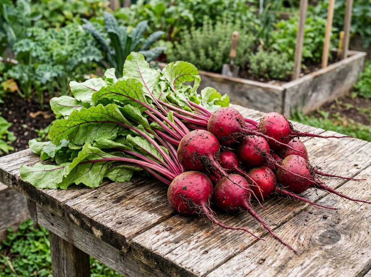 Beets plant growing in a garden