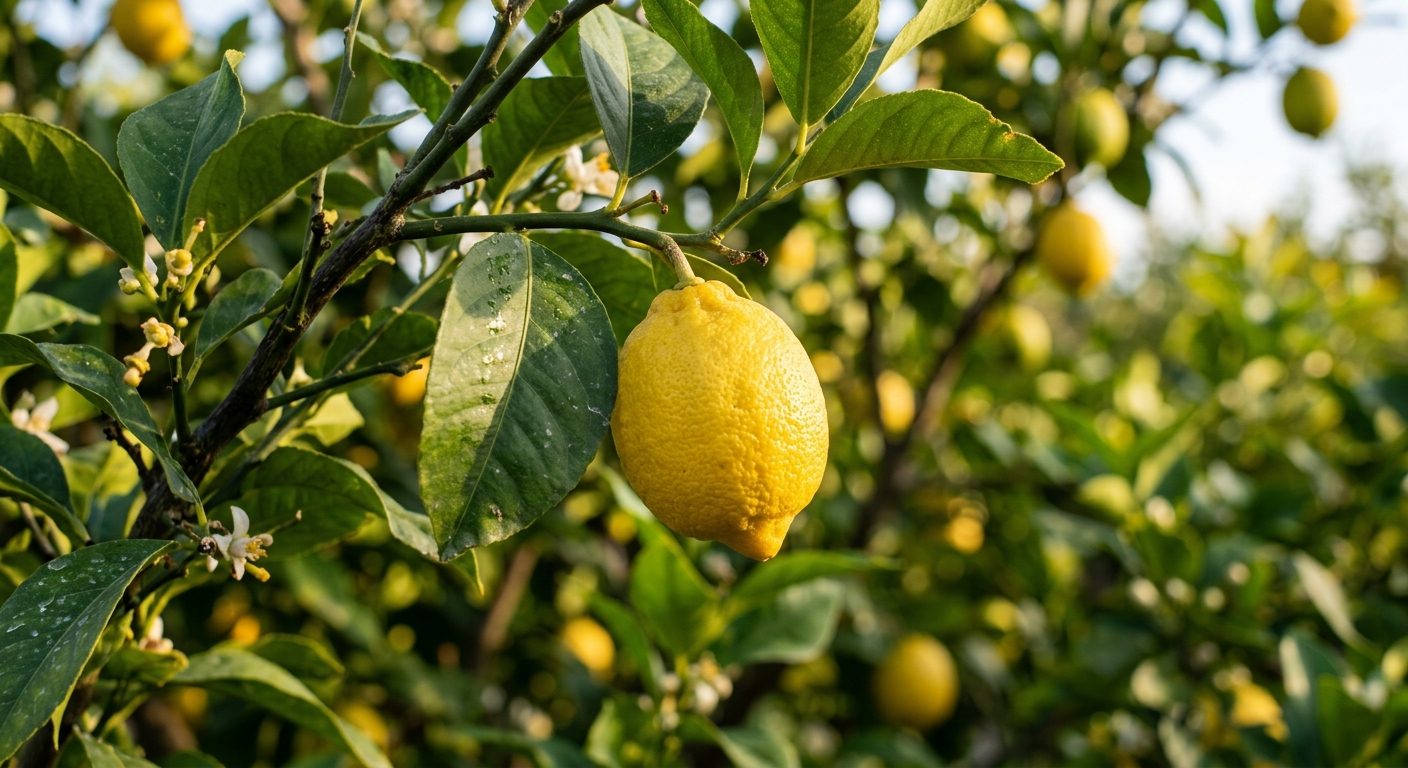 Lemon Tree plant growing in a garden