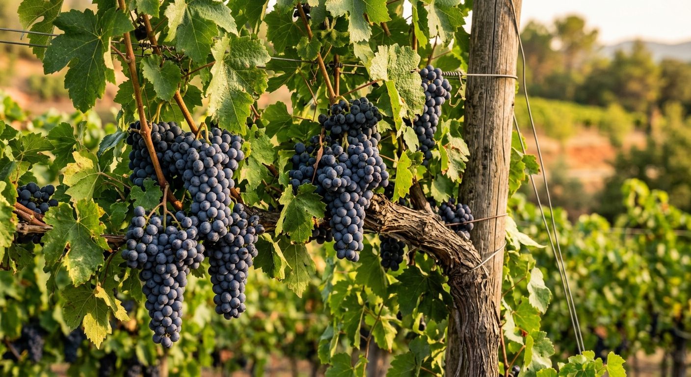 Grape plant growing in a garden