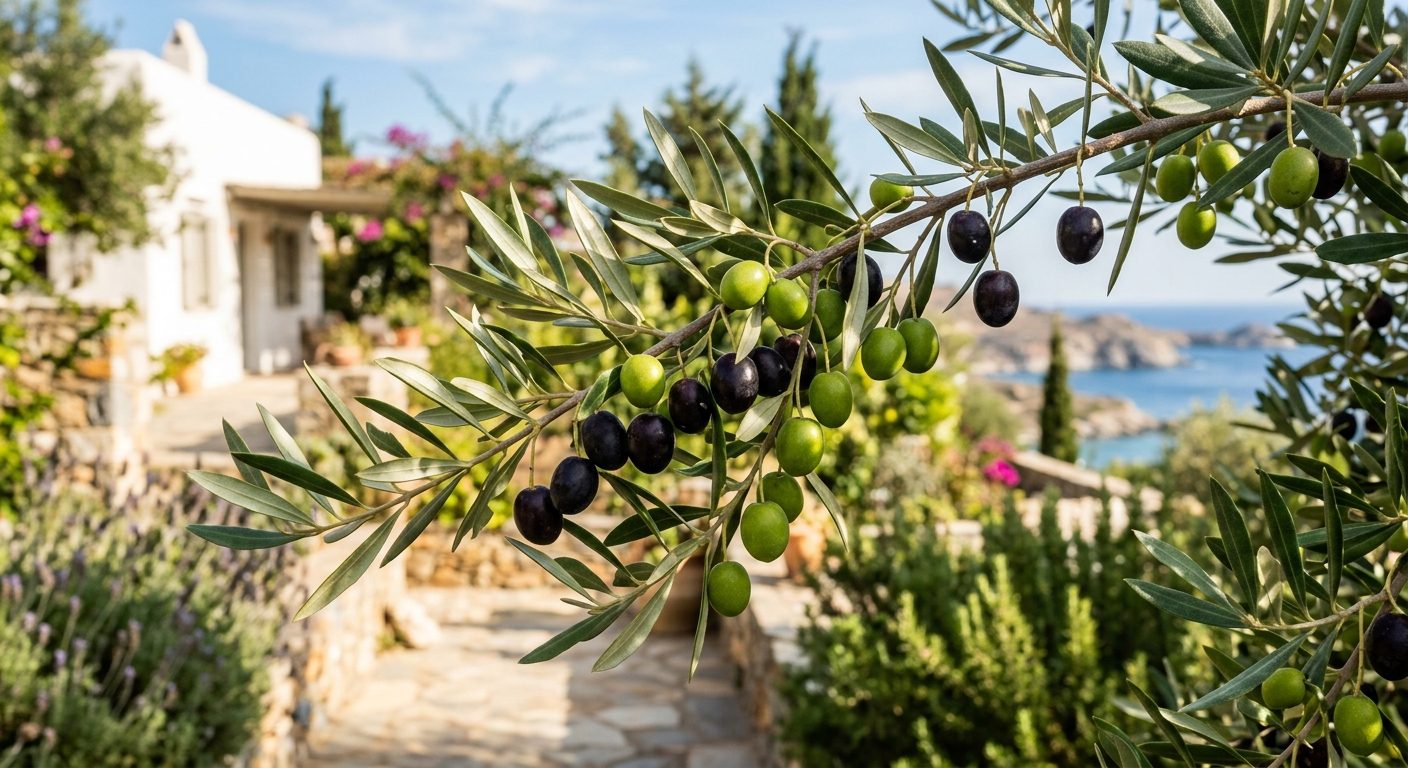 Olive plant growing in a garden